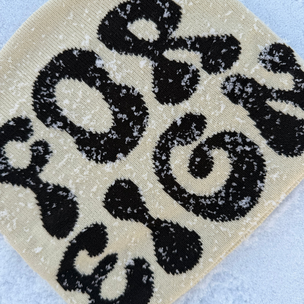 Skull Beanie Mocha Cream