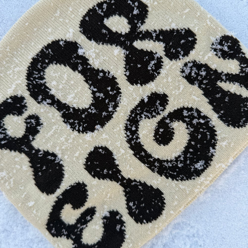 Skull Beanie Mocha Cream